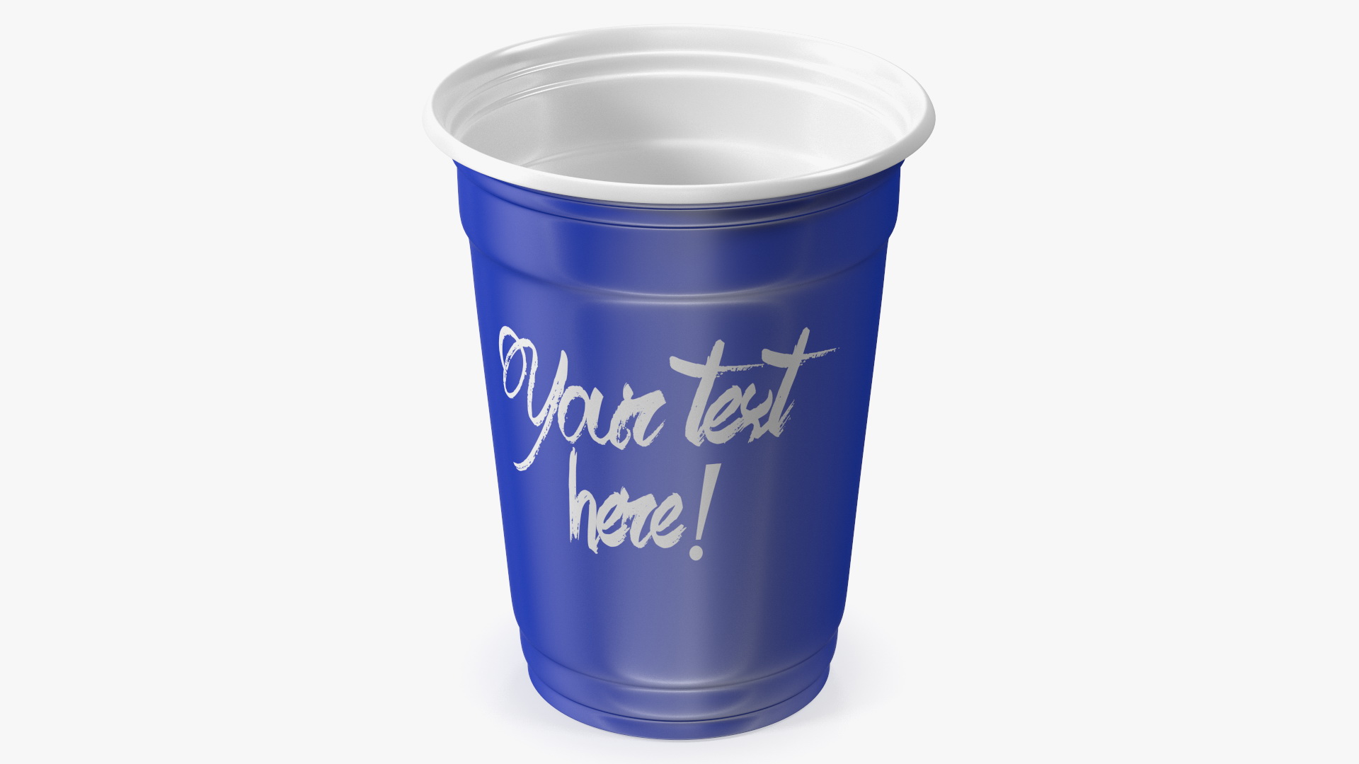 3D Plastic Cup Your Text Blue