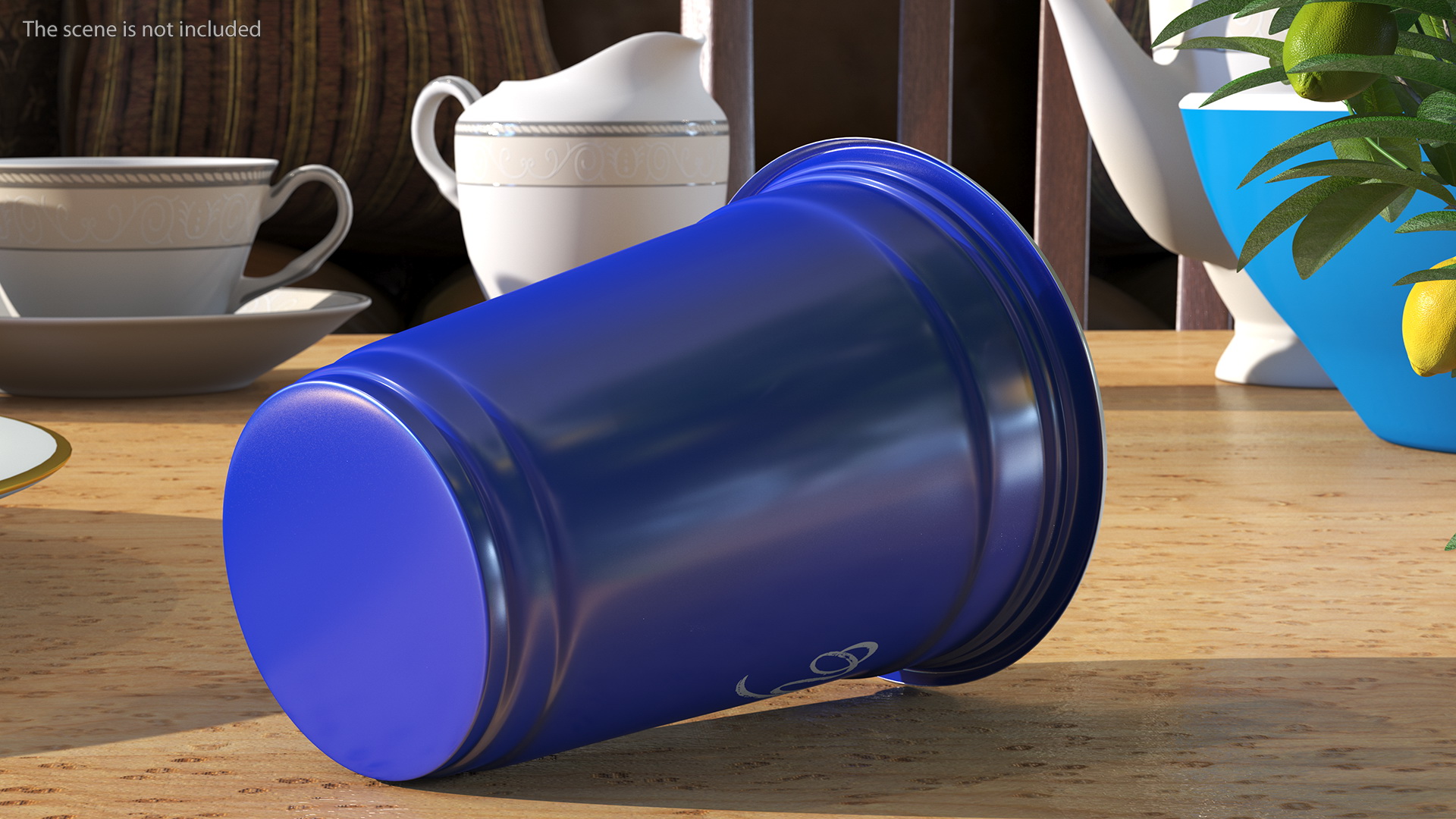 3D Plastic Cup Your Text Blue