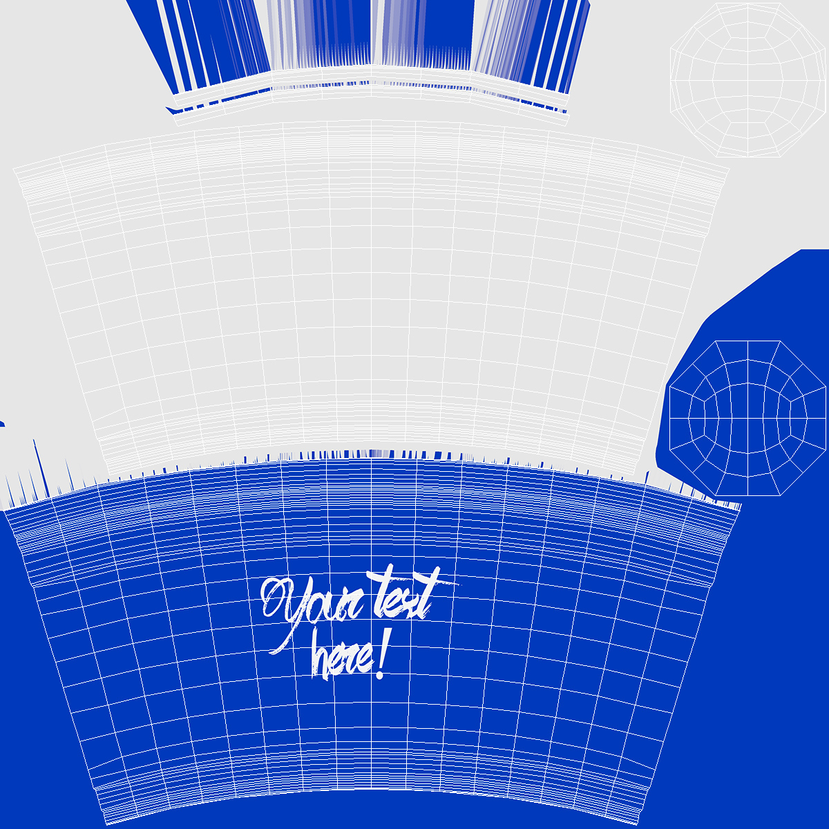 3D Plastic Cup Your Text Blue