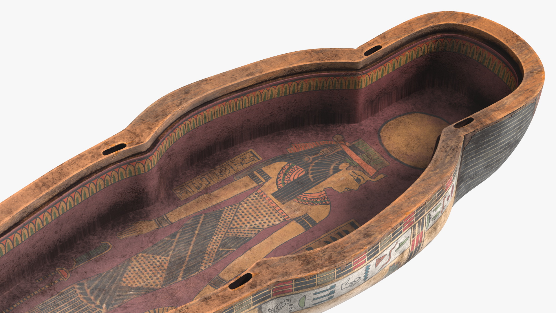 Ancient Priest Mourns an Altar with a Sarcophagus 3D model
