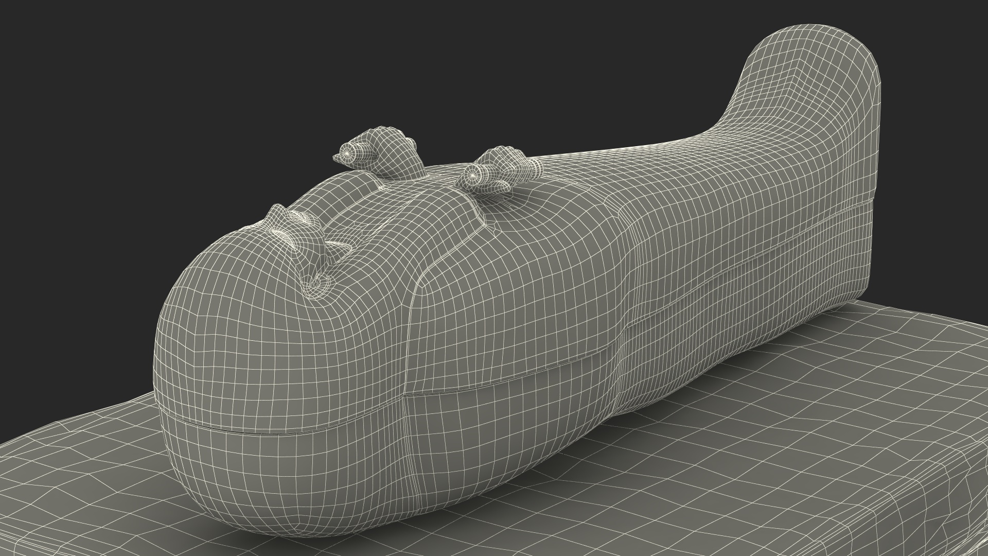 Ancient Priest Mourns an Altar with a Sarcophagus 3D model