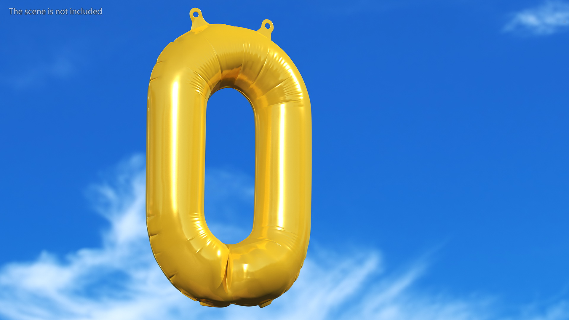 Balloon Numbers Set Gold 3D model