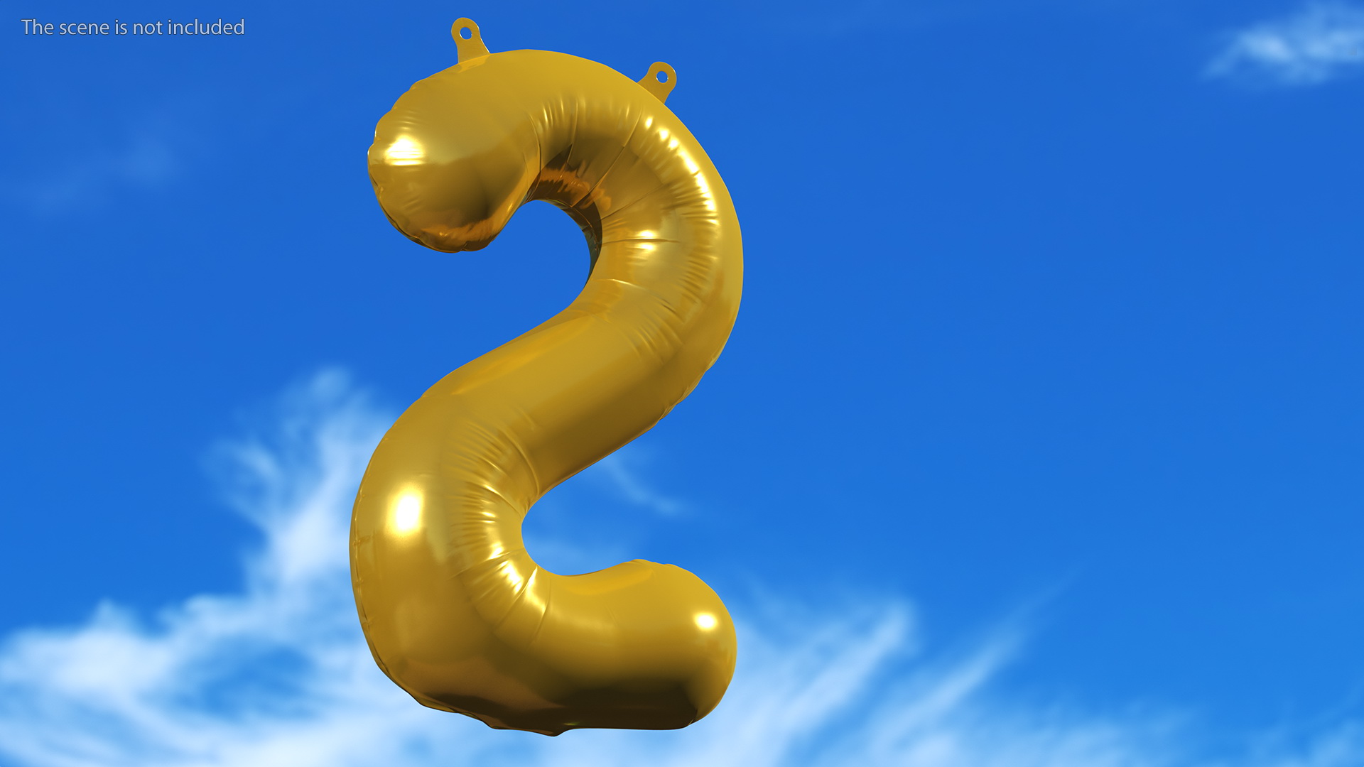 Balloon Numbers Set Gold 3D model