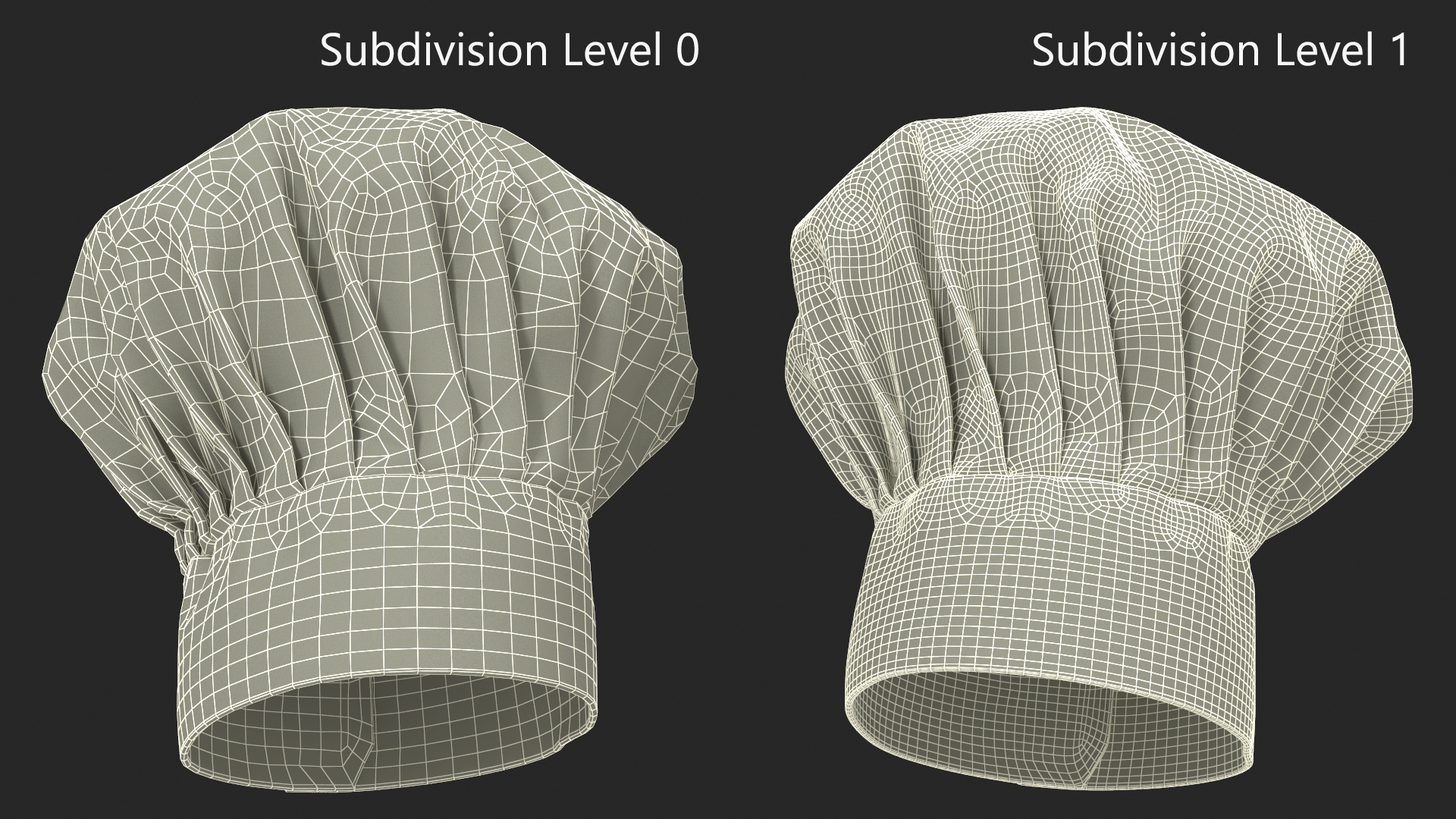 3D Puffy Chef Hat in Red