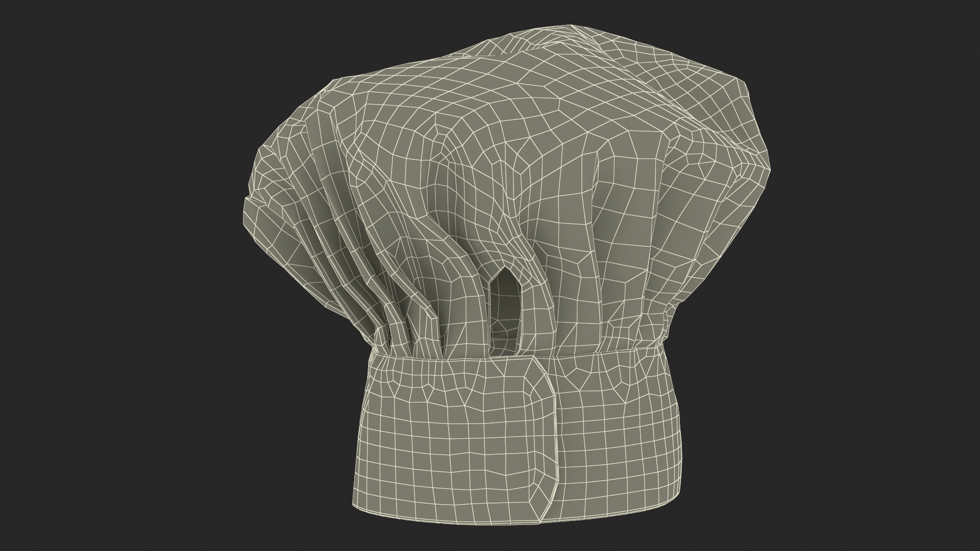 3D Puffy Chef Hat in Red