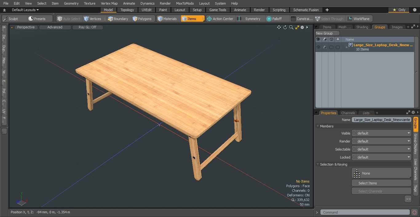 3D Large Size Laptop Desk Nnewvante Table model