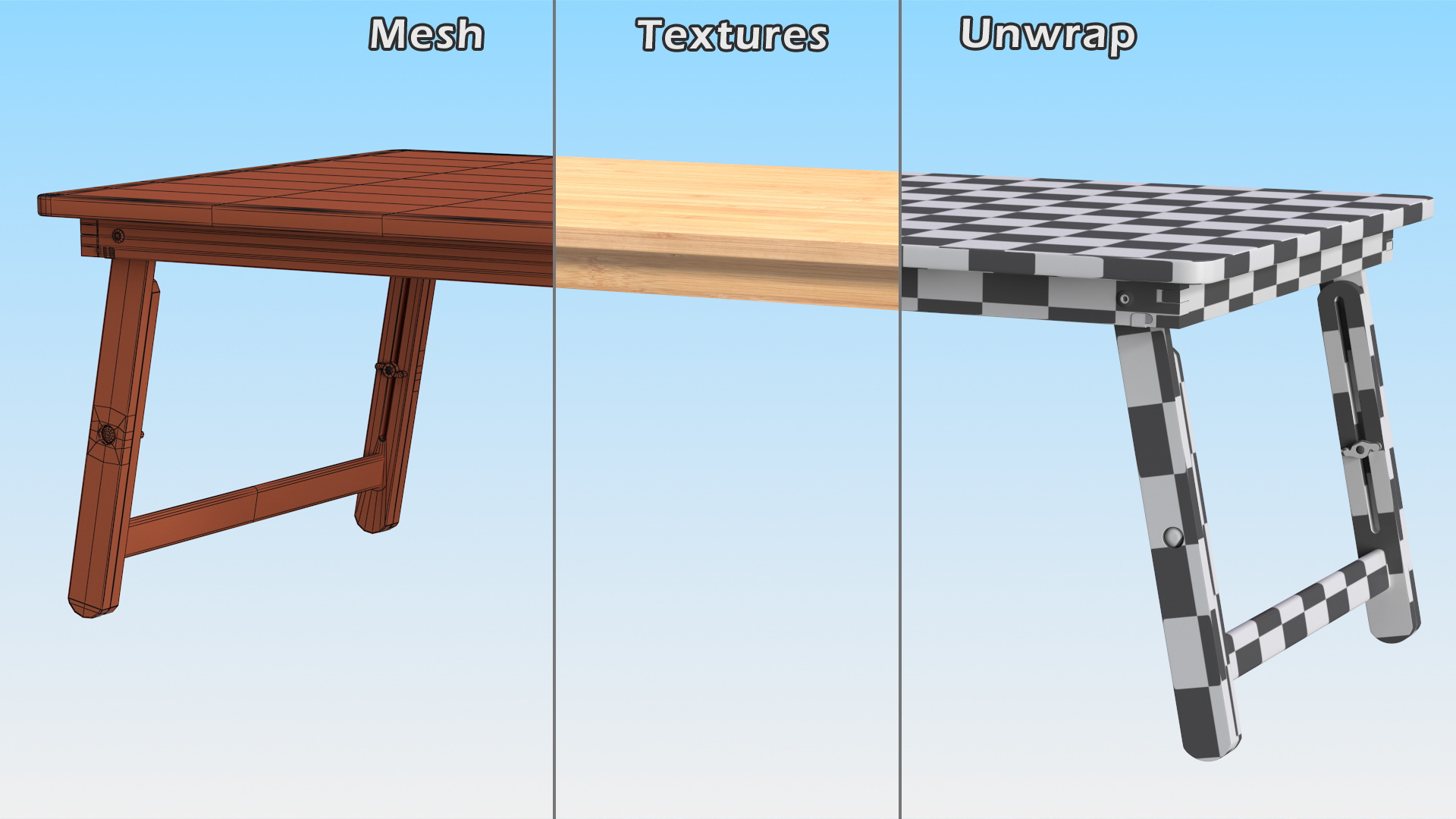 3D Large Size Laptop Desk Nnewvante Table model