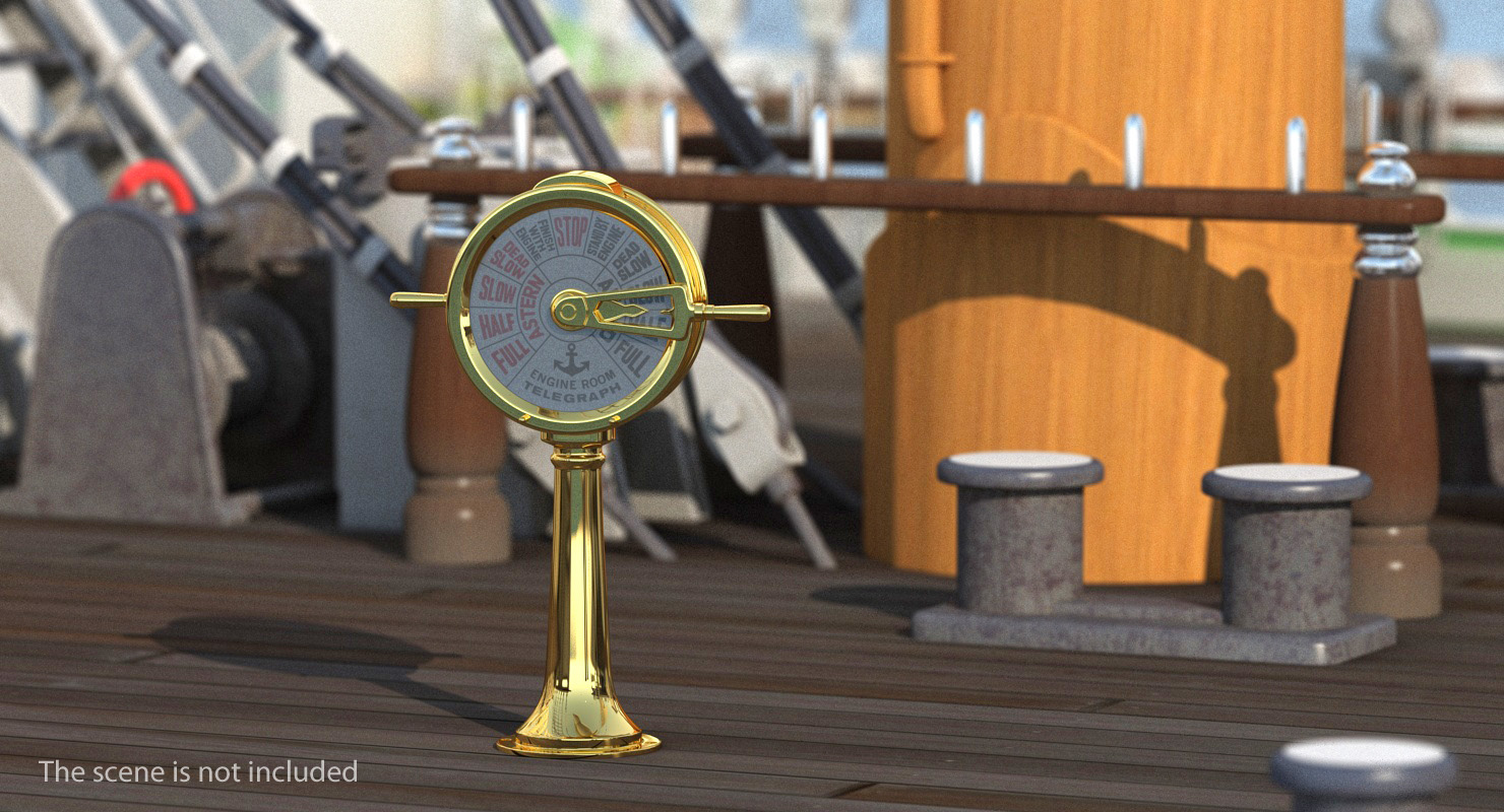 3D Engine Order Telegraph with Moving Handle