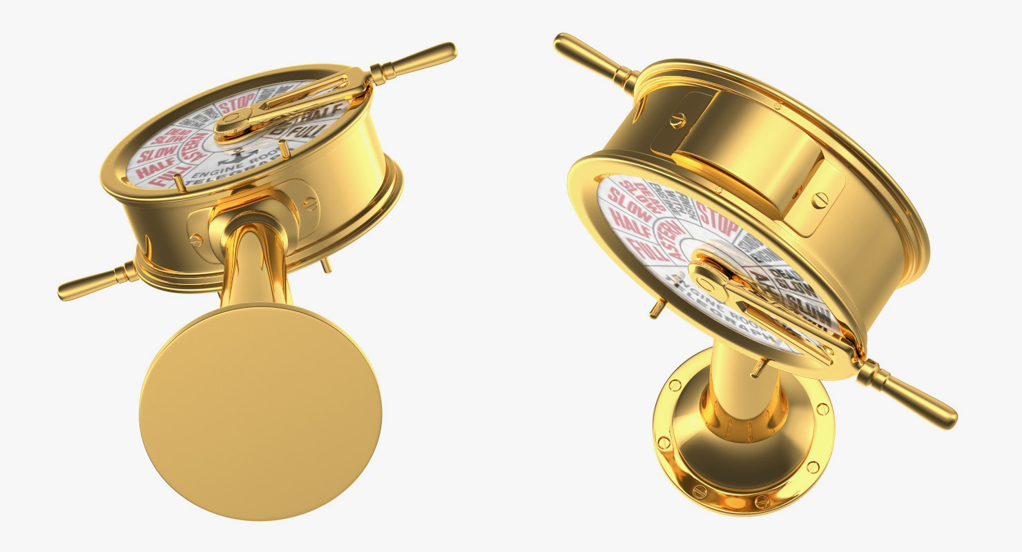3D Engine Order Telegraph with Moving Handle