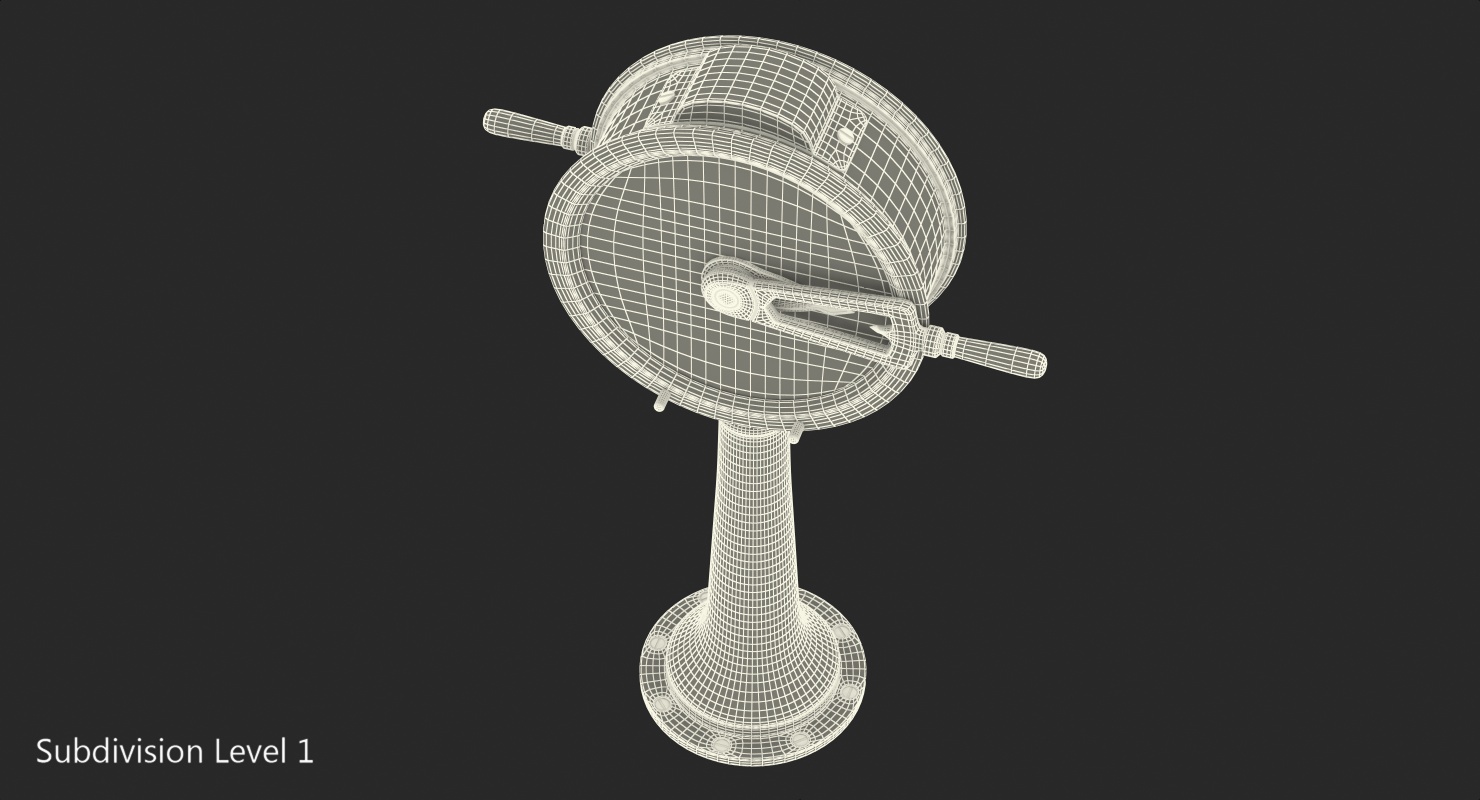 3D Engine Order Telegraph with Moving Handle