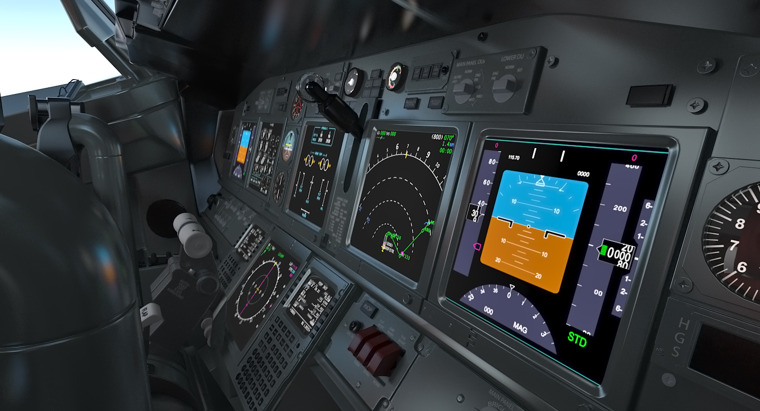 3D model Boeing 737 800 with Interior Delta Air Lines Rigged for Maya