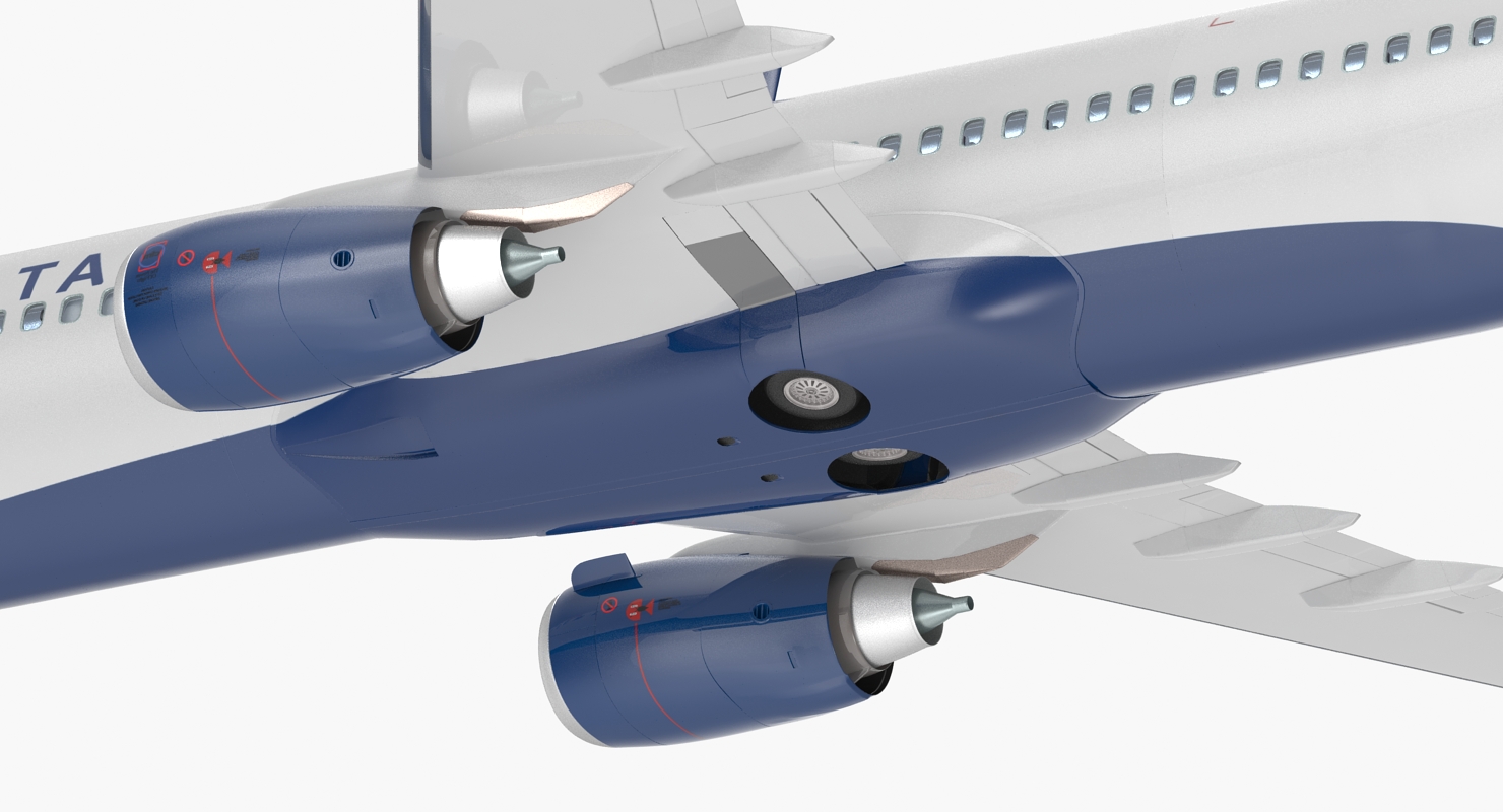 3D model Boeing 737 800 with Interior Delta Air Lines Rigged for Maya