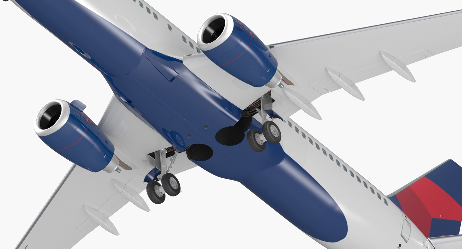 3D model Boeing 737 800 with Interior Delta Air Lines Rigged for Maya