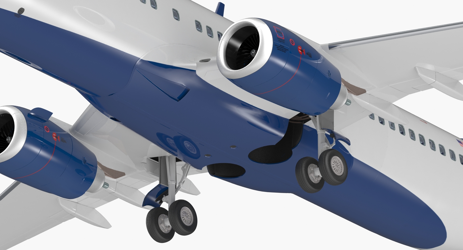 3D model Boeing 737 800 with Interior Delta Air Lines Rigged for Maya
