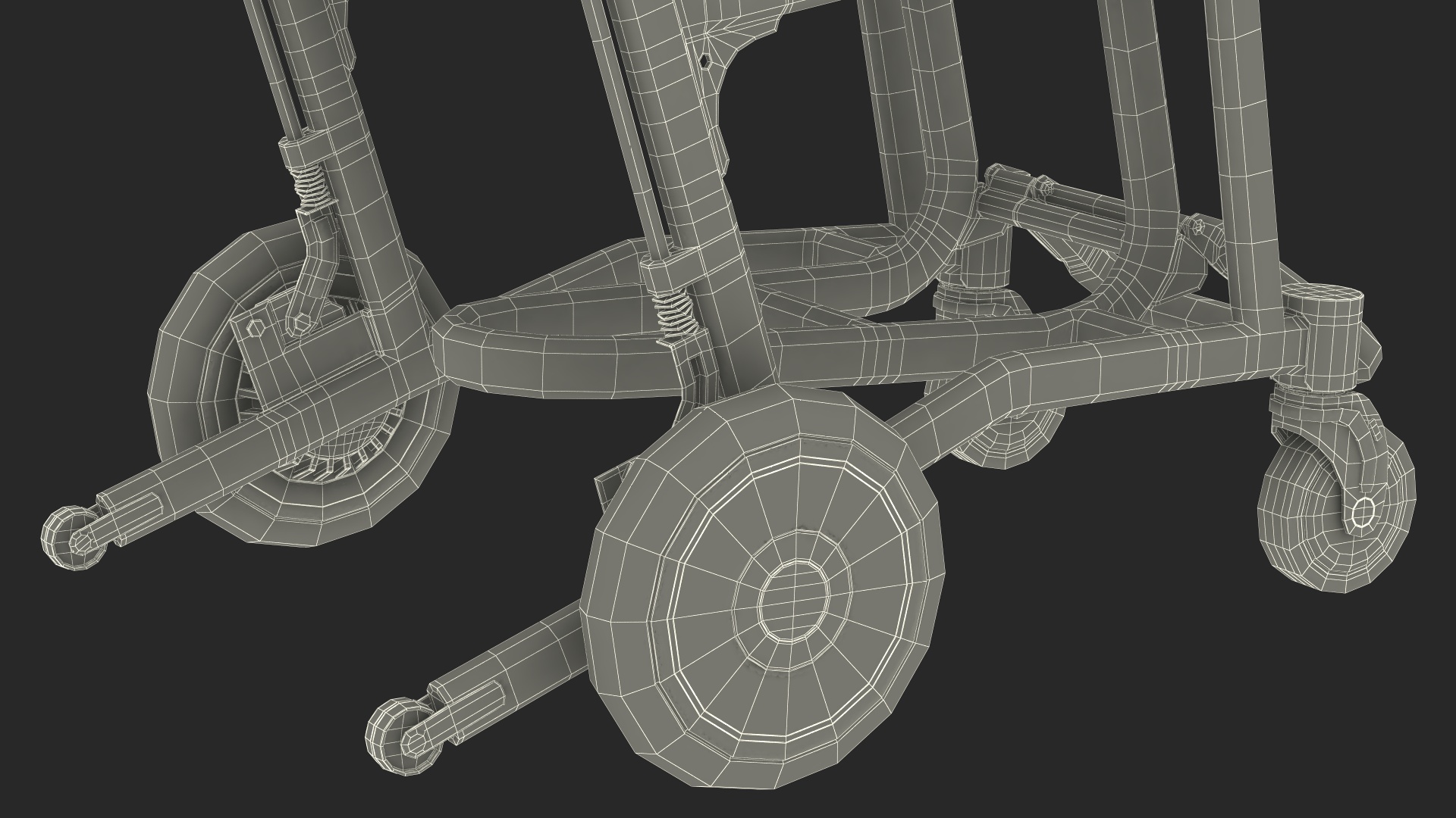 Airport Wheelchair Black 3D model