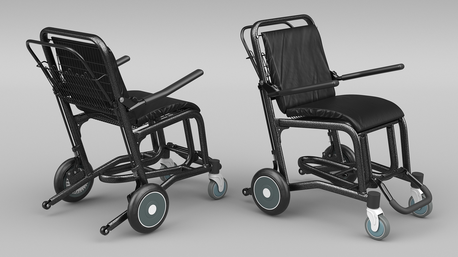Airport Wheelchair Black 3D model