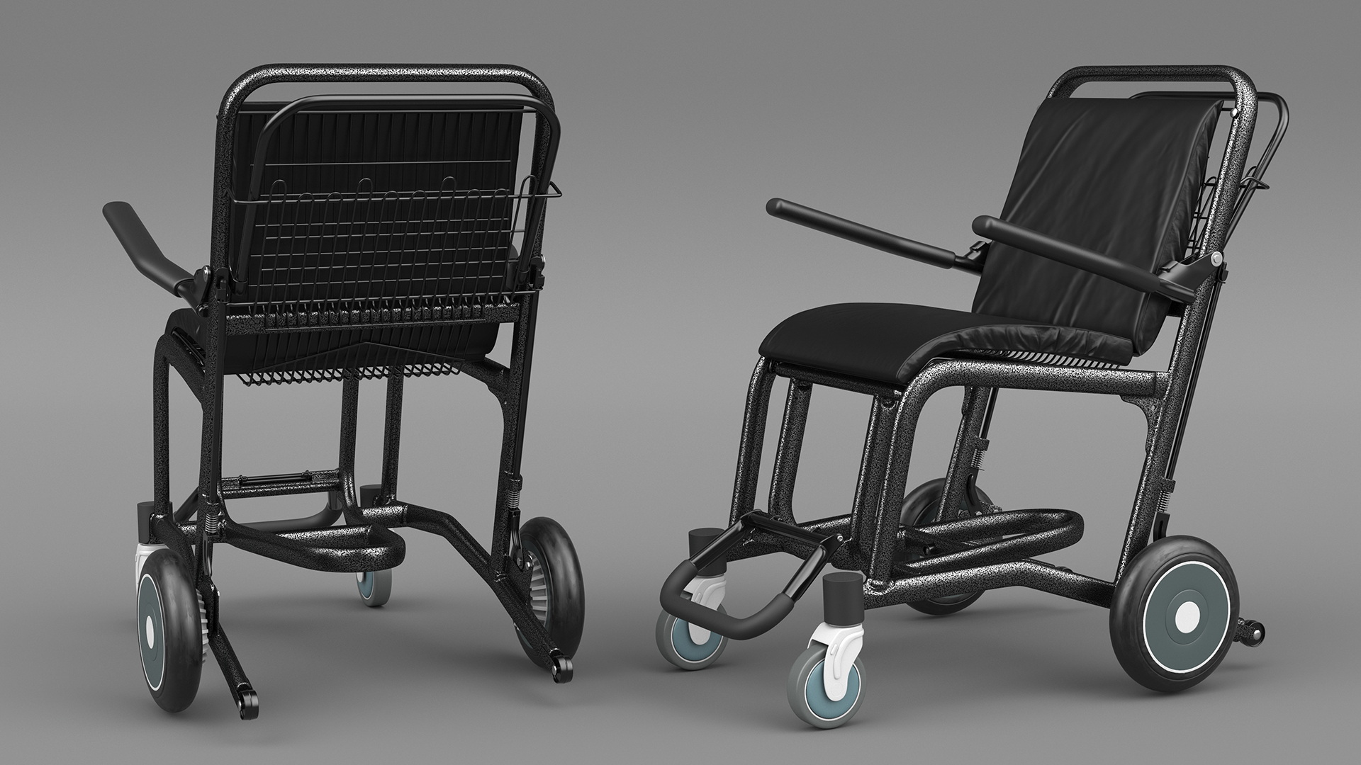 Airport Wheelchair Black 3D model