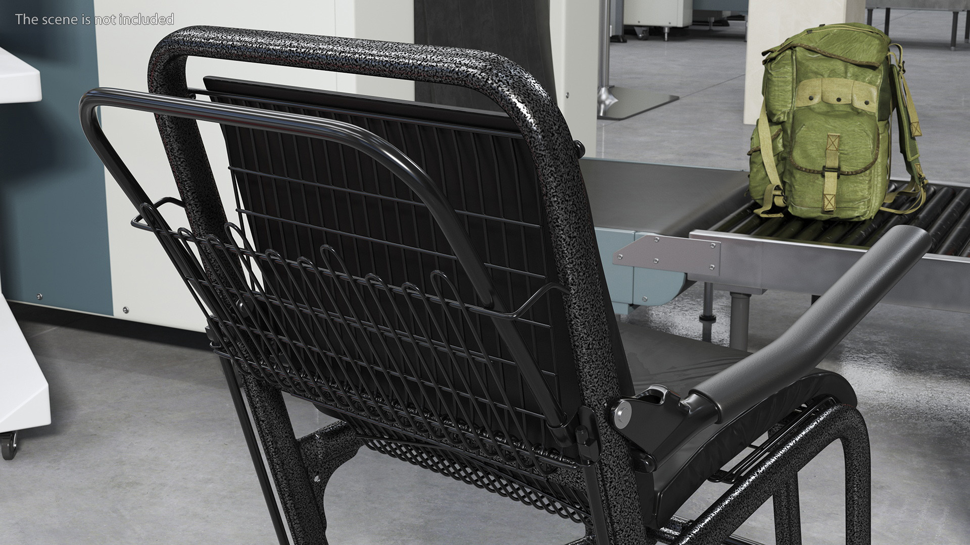 Airport Wheelchair Black 3D model