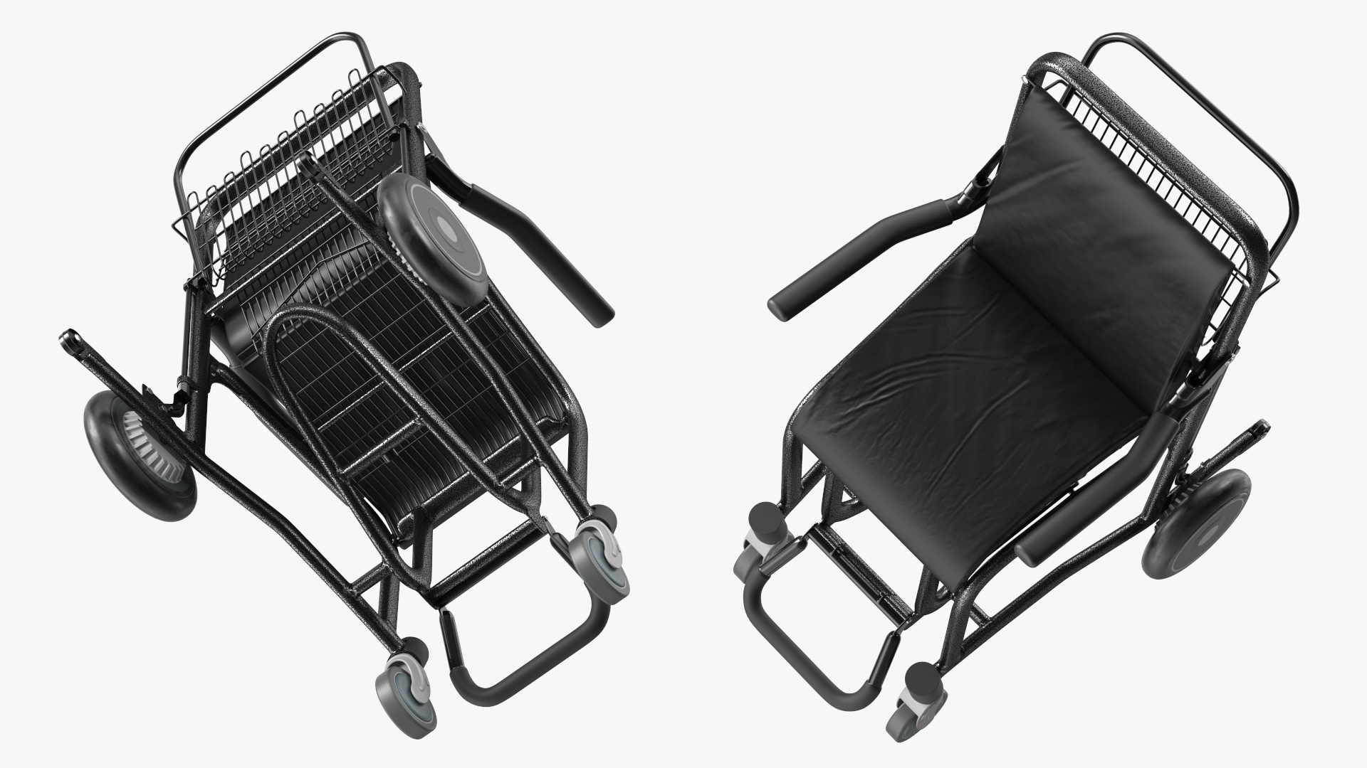 Airport Wheelchair Black 3D model
