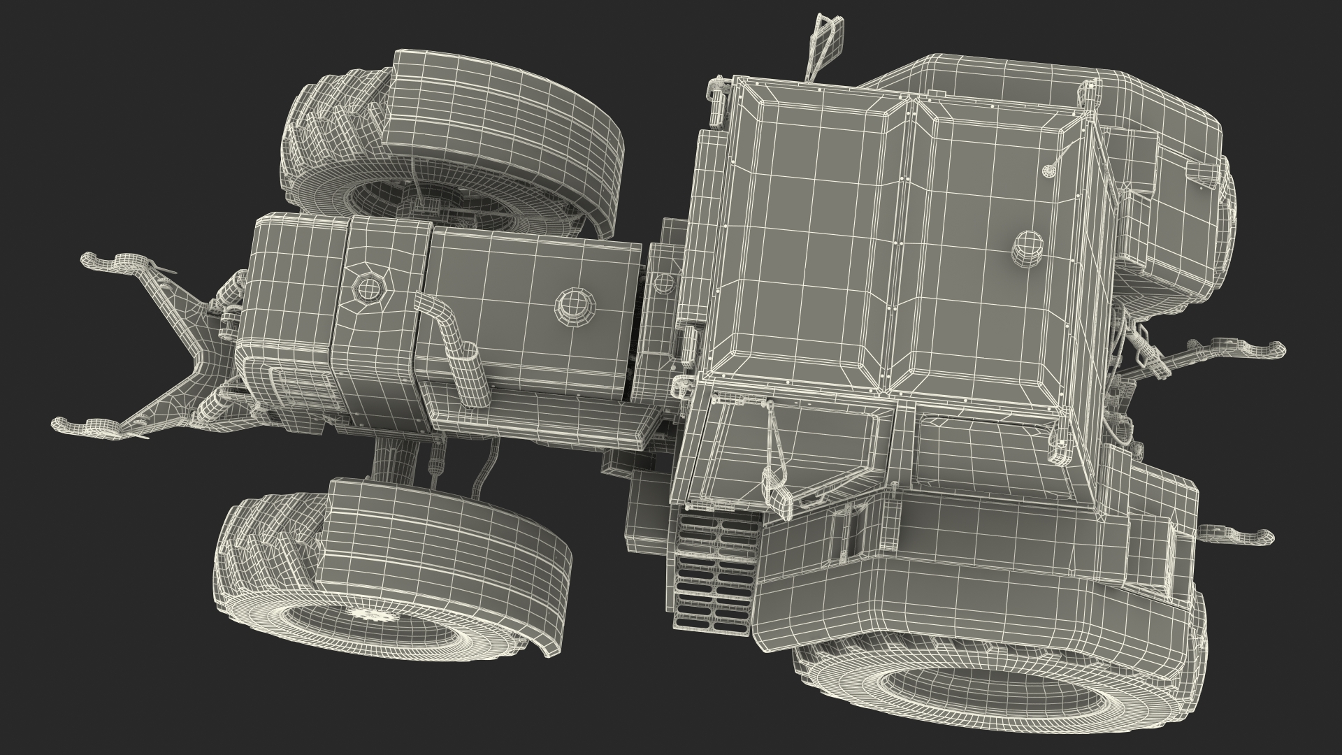 3D model Renault 160-94 Wheel Tractor Clean Rigged for Maya