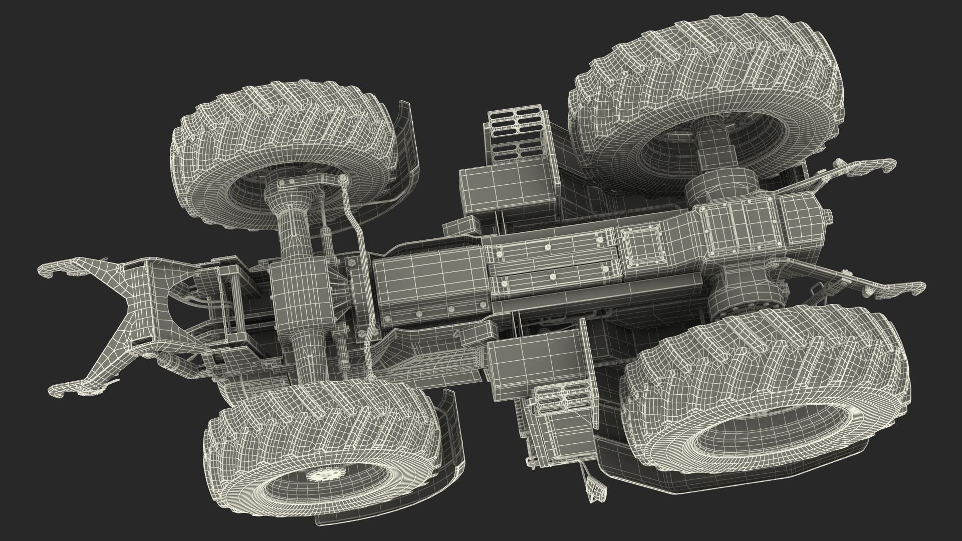3D model Renault 160-94 Wheel Tractor Clean Rigged for Maya