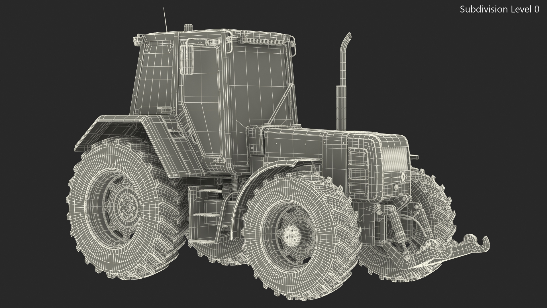 3D model Renault 160-94 Wheel Tractor Clean Rigged for Maya