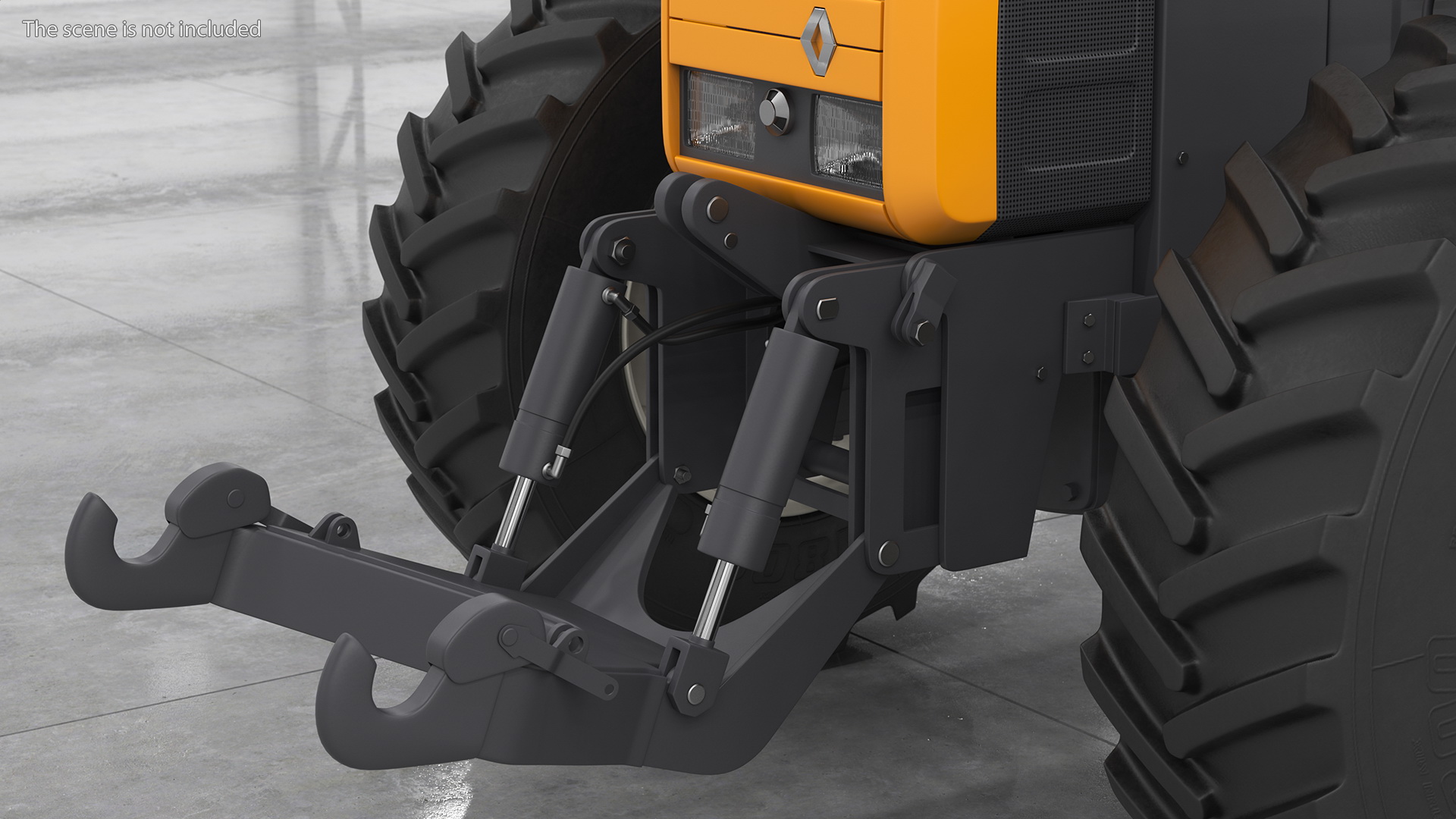 3D model Renault 160-94 Wheel Tractor Clean Rigged for Maya