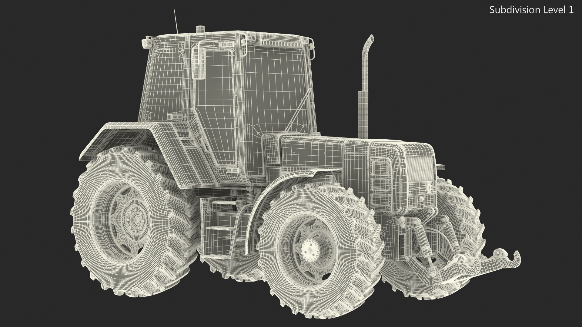 3D model Renault 160-94 Wheel Tractor Clean Rigged for Maya