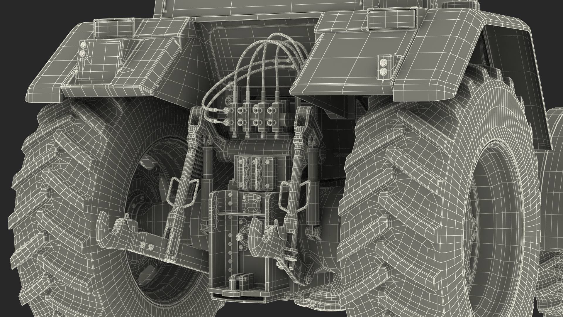 3D model Renault 160-94 Wheel Tractor Clean Rigged for Maya