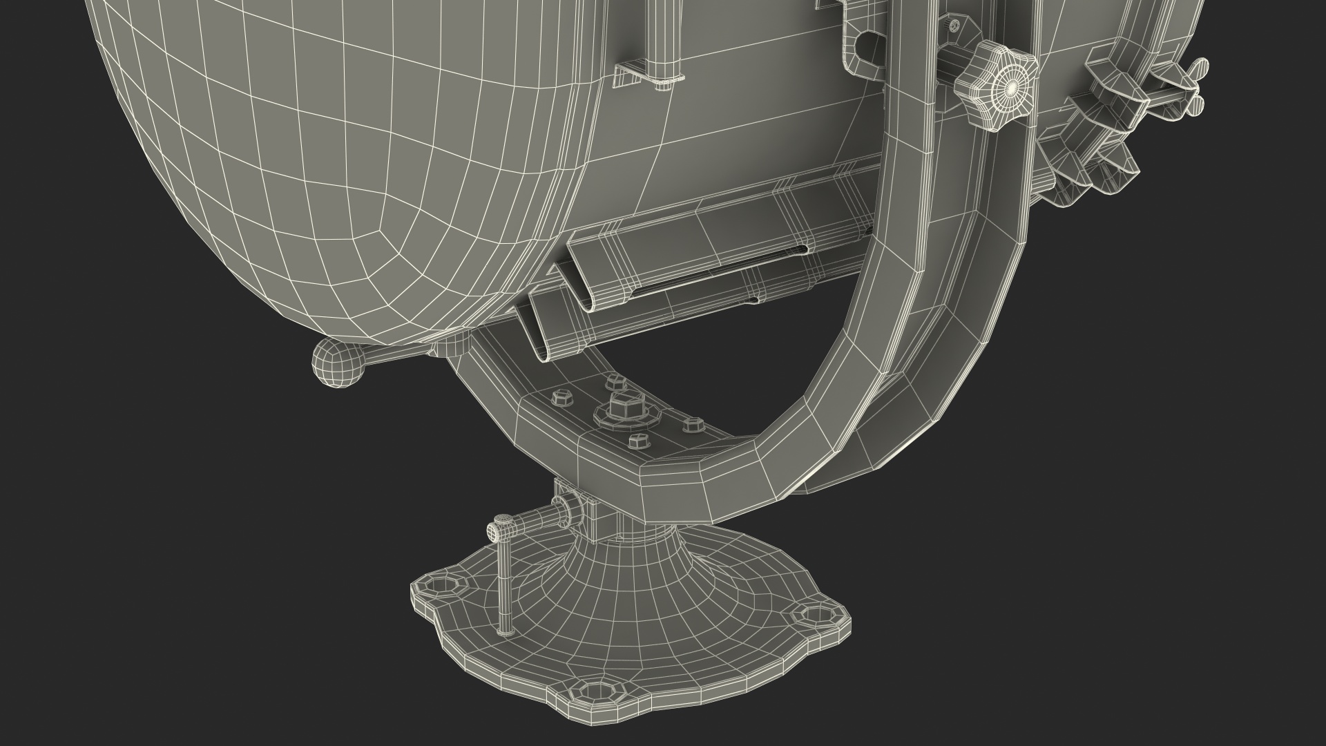 3D High Power Marine Suez Canal Searchlight Chrom