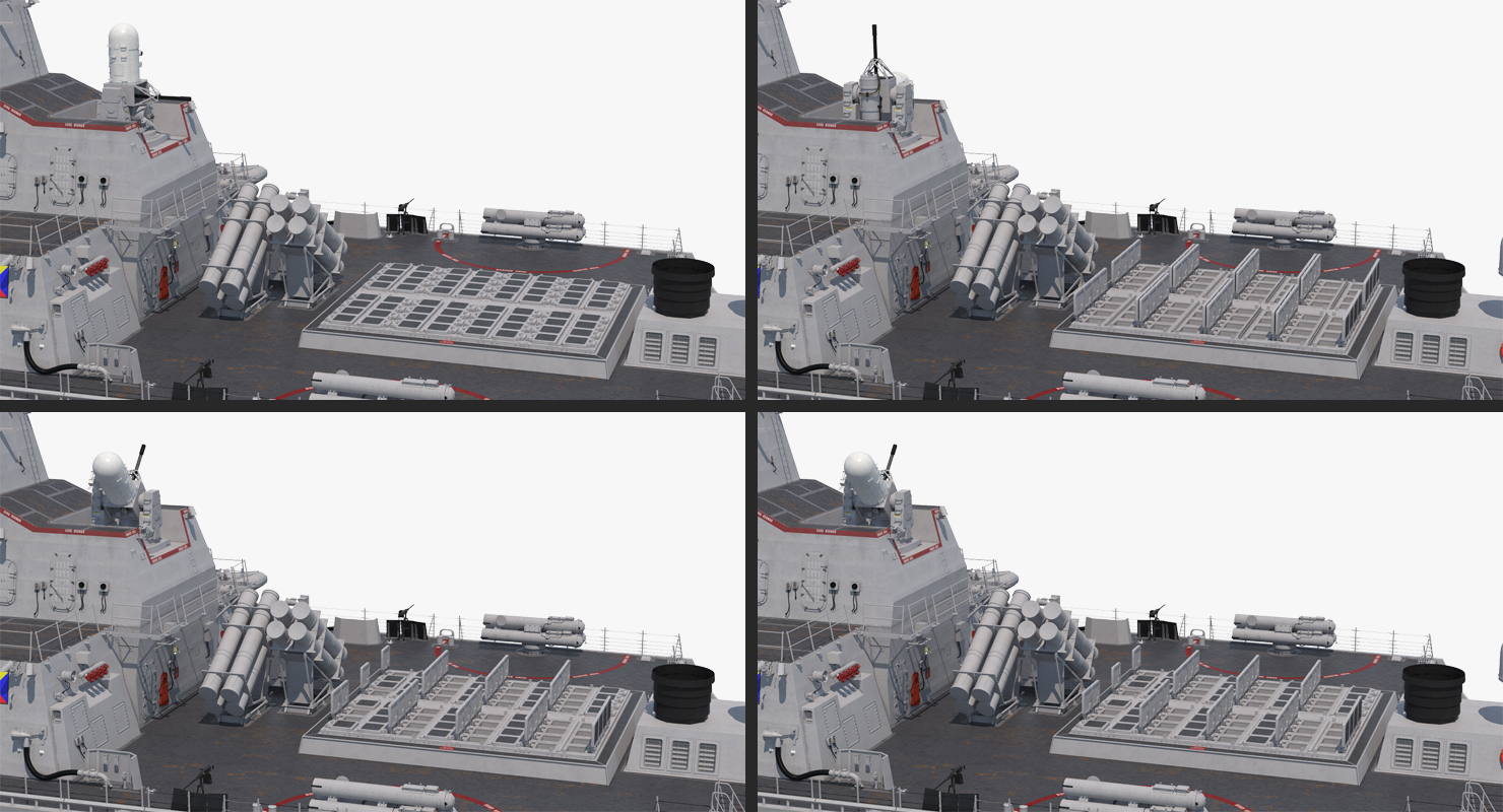 3D model Arleigh Burke Destroyer Decatur DDG 73 Rigged