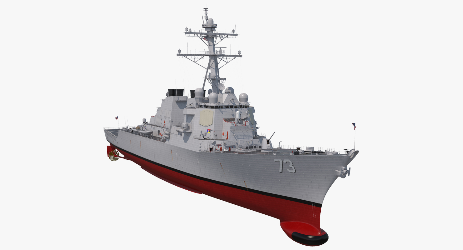 3D model Arleigh Burke Destroyer Decatur DDG 73 Rigged