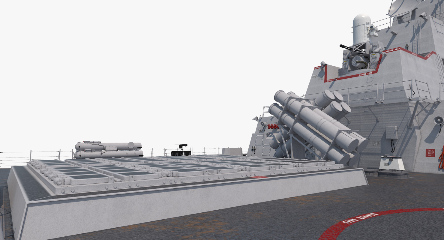 3D model Arleigh Burke Destroyer Decatur DDG 73 Rigged