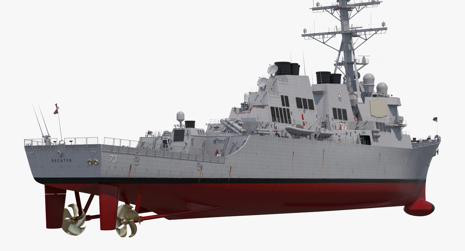 3D model Arleigh Burke Destroyer Decatur DDG 73 Rigged