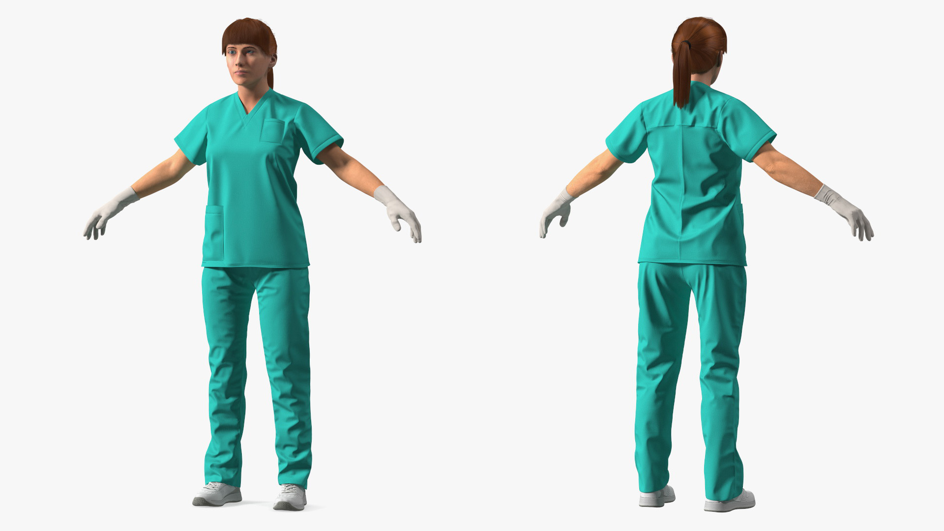 Female Doctor Character Fur 3D