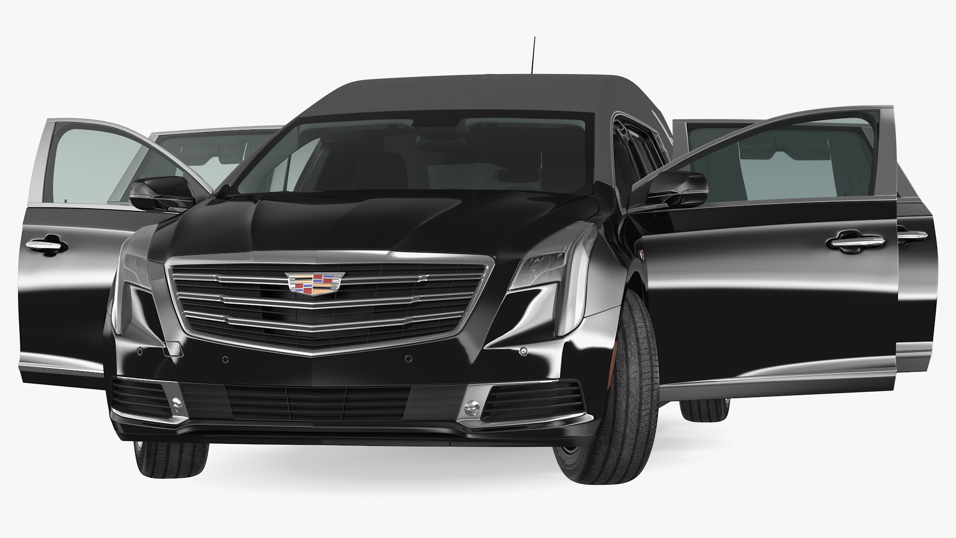 Cadillac Platinum Phoenix Hearse 2019 Rigged 3D model