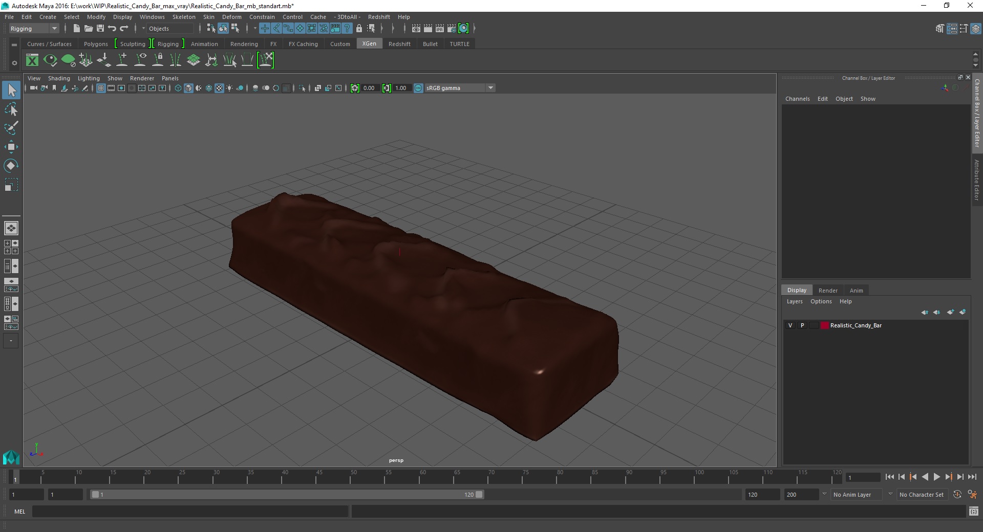 Realistic Candy Bar 3D model