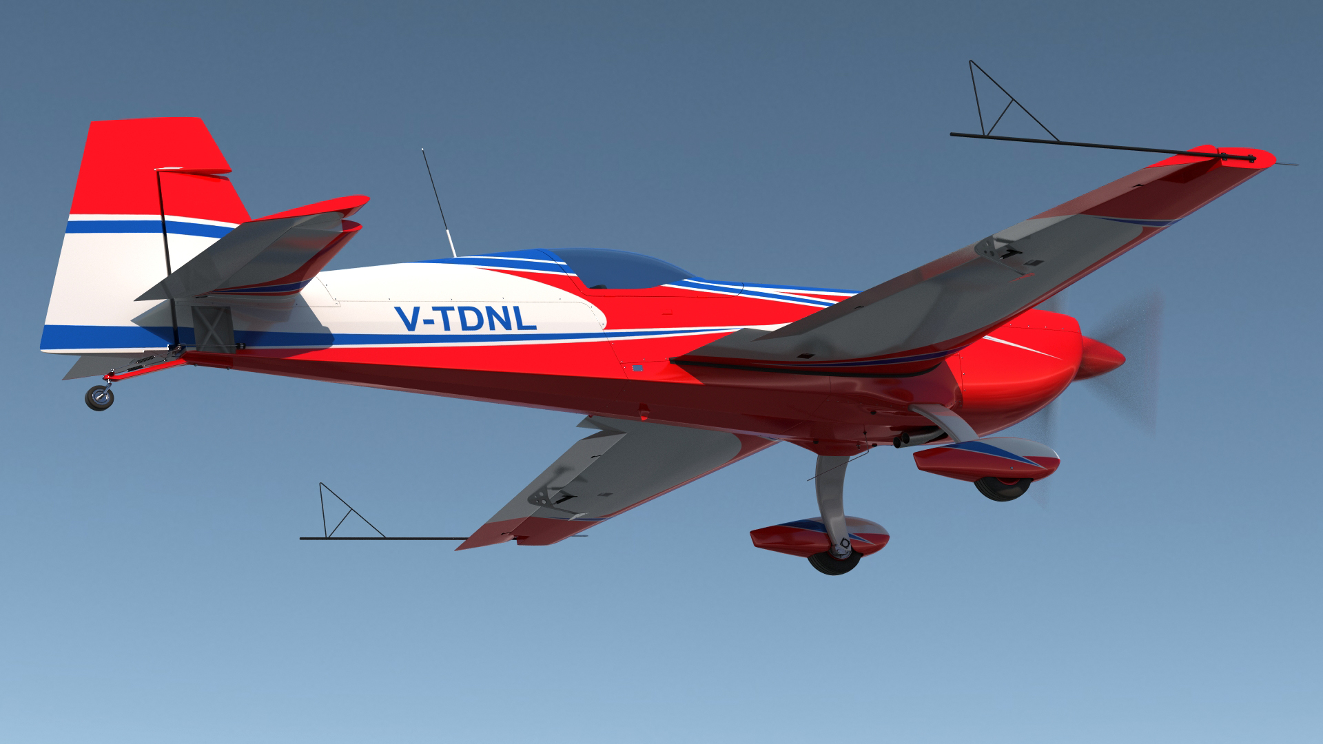 Aerobatic Monoplane Extra EA-300 Rigged 3D model