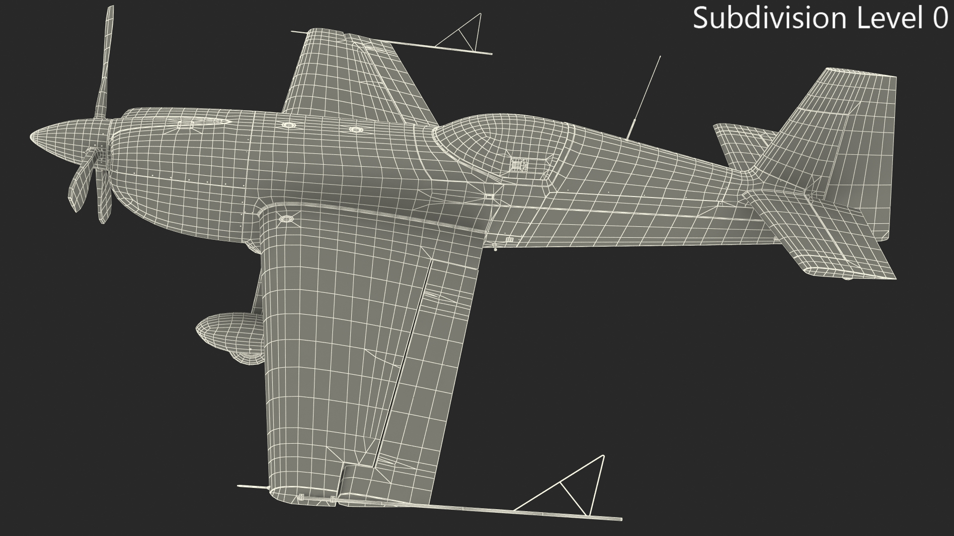 Aerobatic Monoplane Extra EA-300 Rigged 3D model