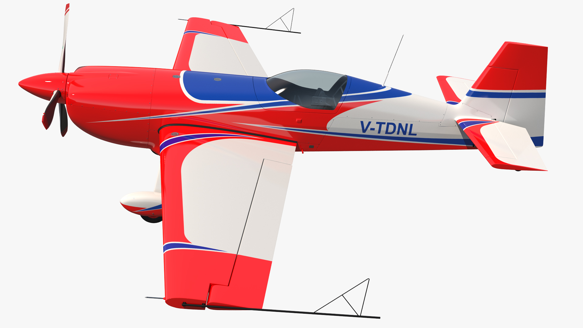 Aerobatic Monoplane Extra EA-300 Rigged 3D model