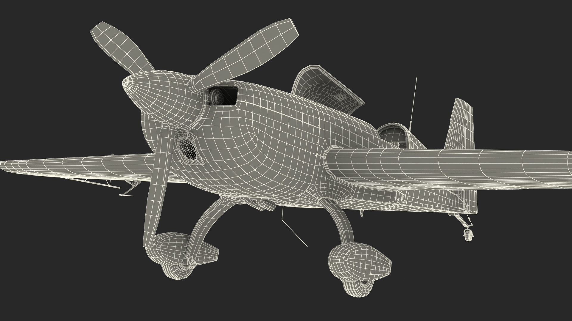Aerobatic Monoplane Extra EA-300 Rigged 3D model