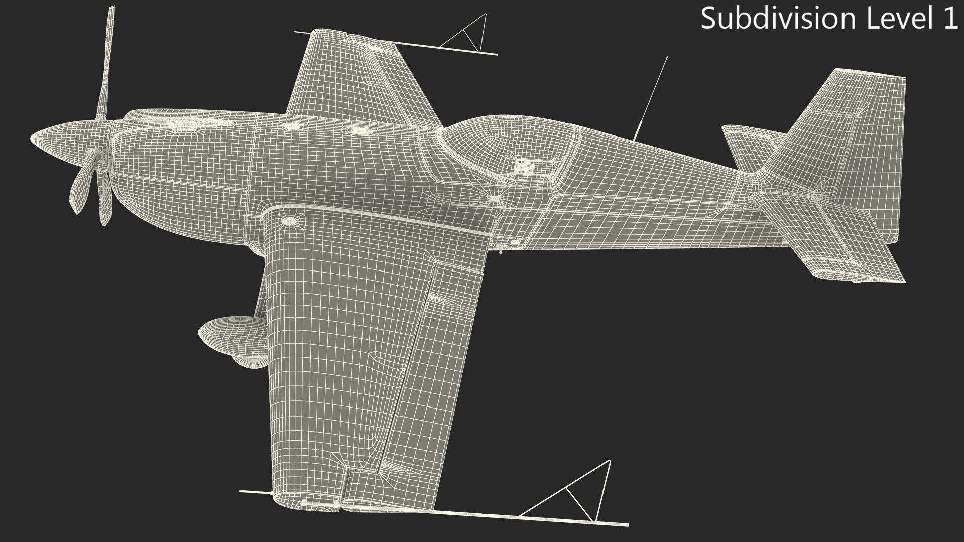 Aerobatic Monoplane Extra EA-300 Rigged 3D model