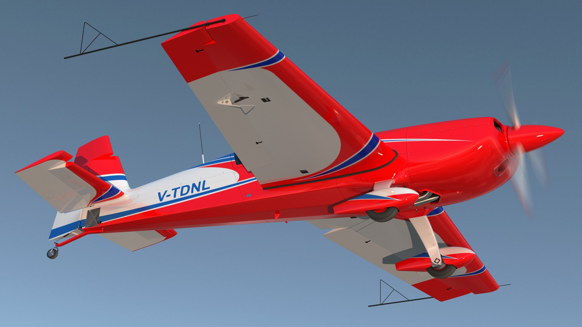 Aerobatic Monoplane Extra EA-300 Rigged 3D model