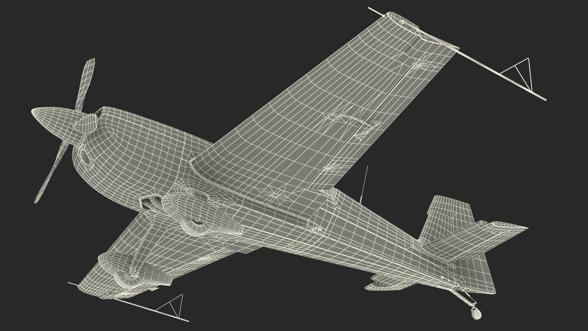 Aerobatic Monoplane Extra EA-300 Rigged 3D model
