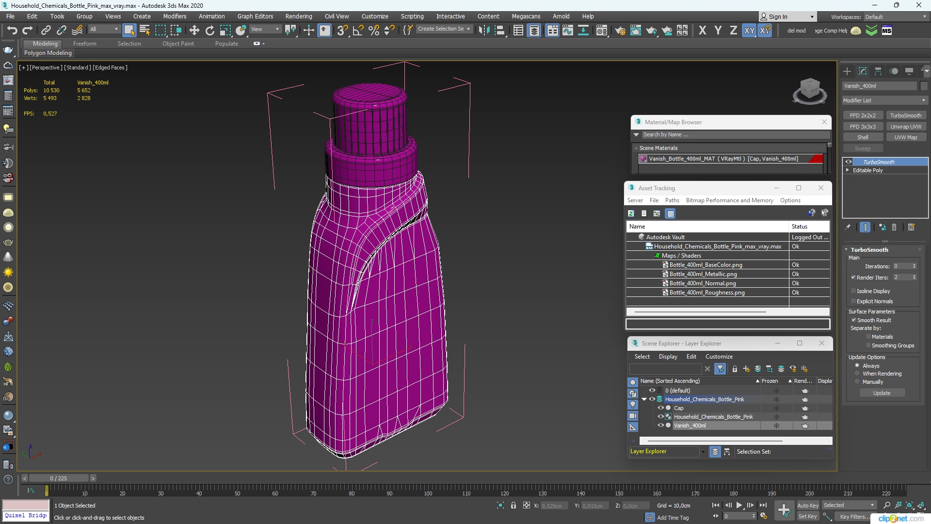 3D Household Chemicals Bottle Pink