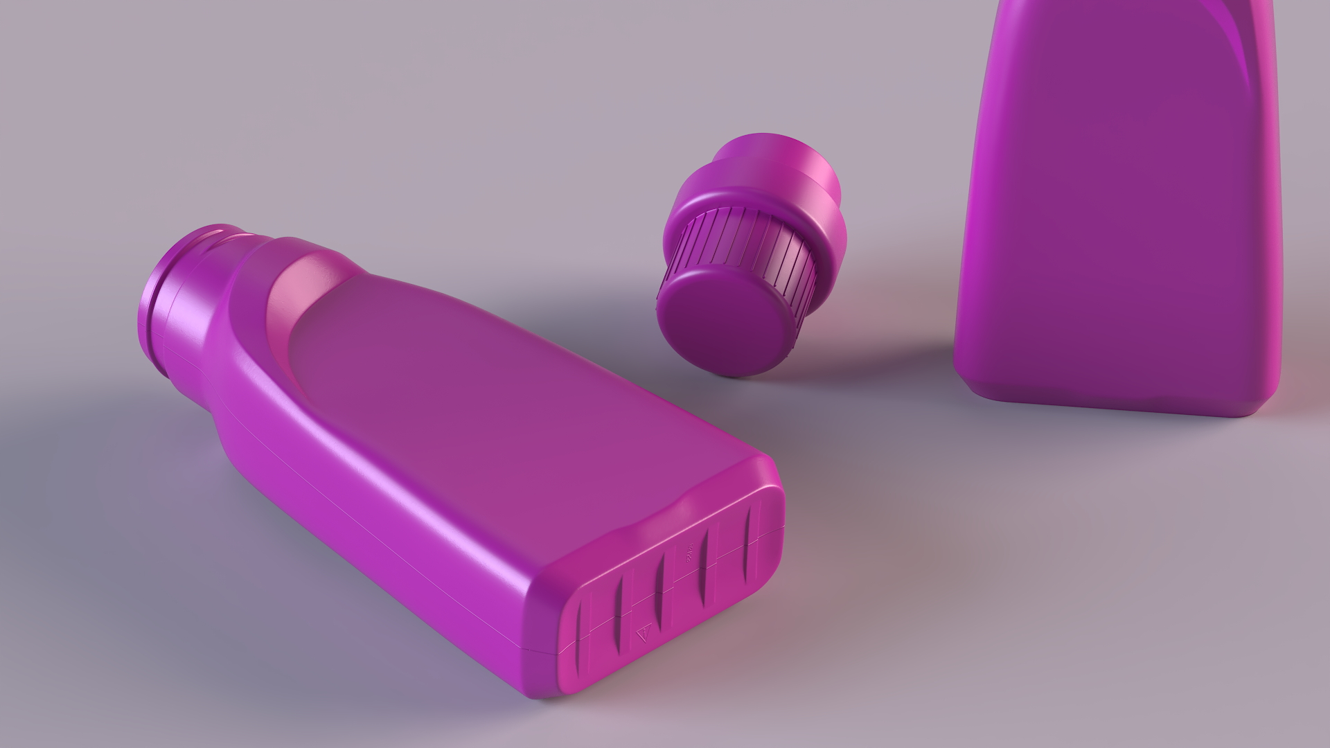 3D Household Chemicals Bottle Pink