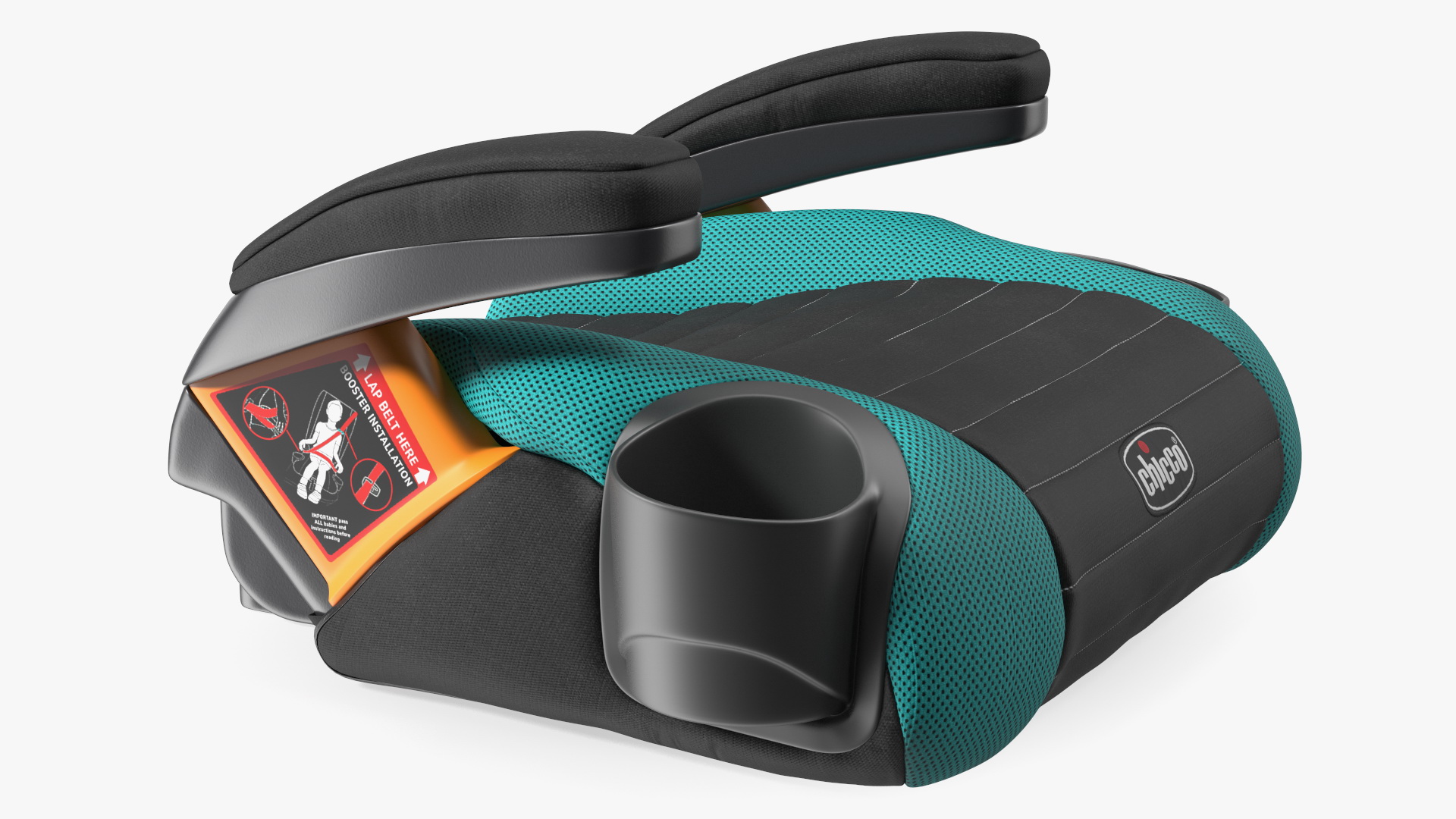 Backless Booster Car Seat Chicco Blue 3D