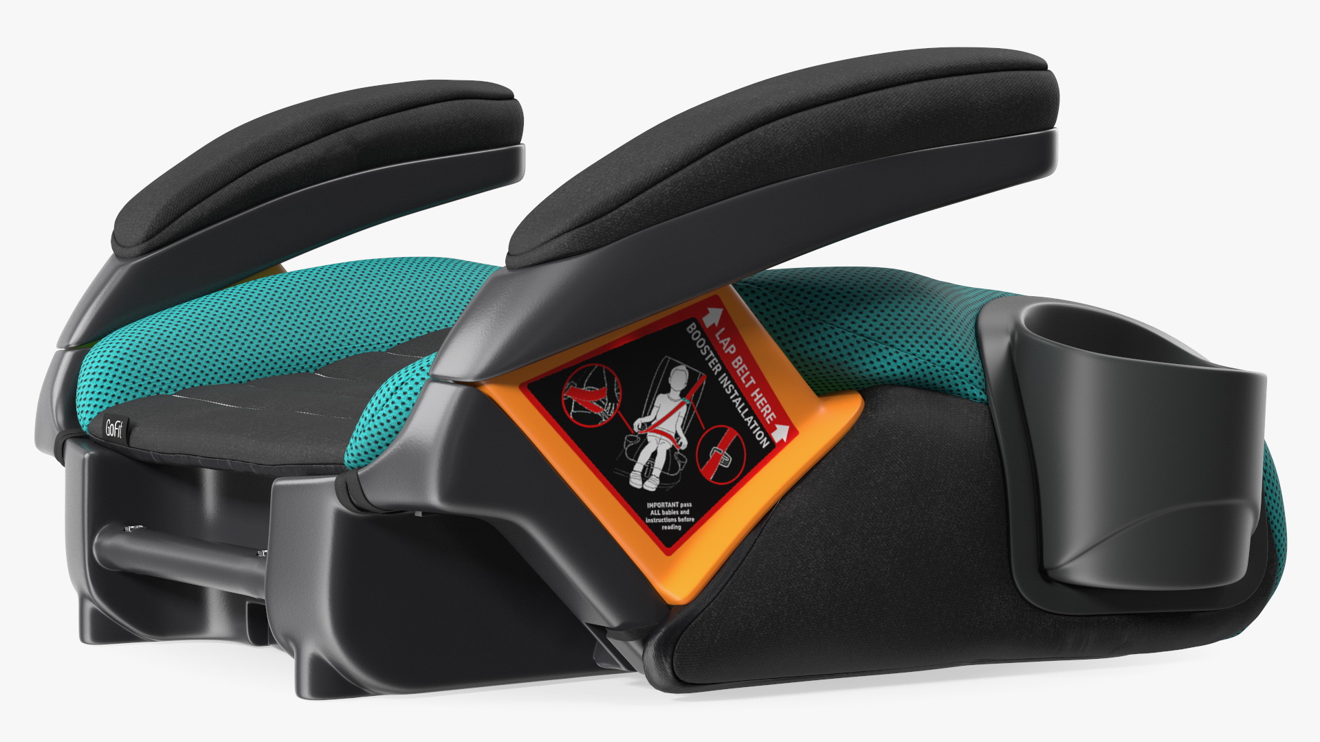 Backless Booster Car Seat Chicco Blue 3D