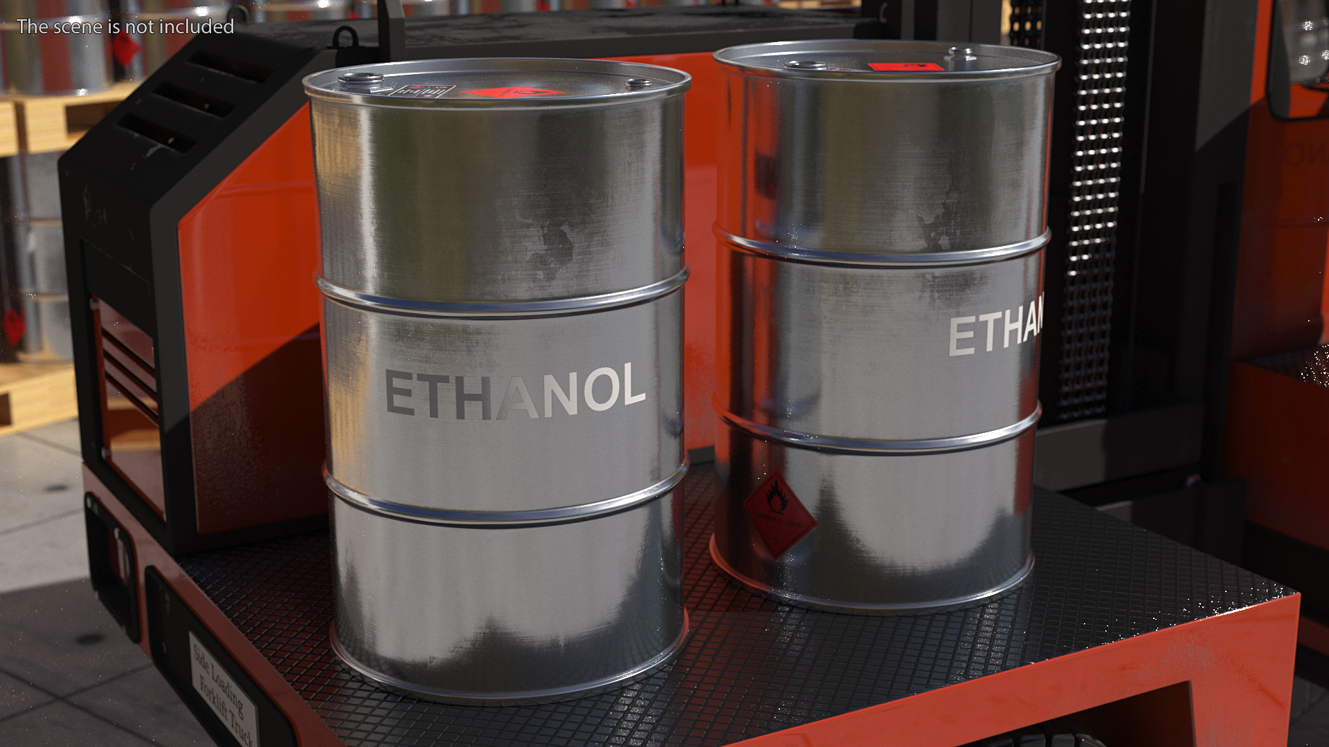 3D model Ethanol Metal Barrel