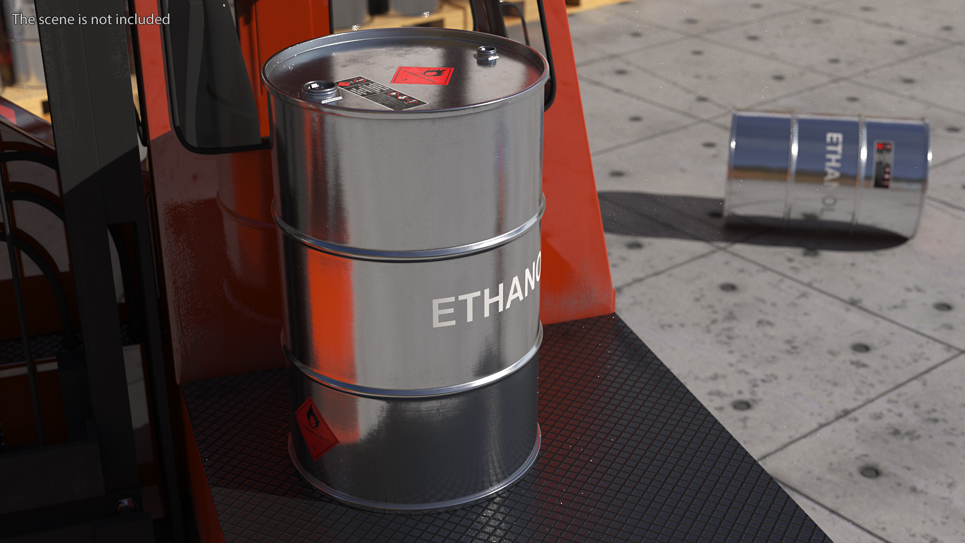 3D model Ethanol Metal Barrel
